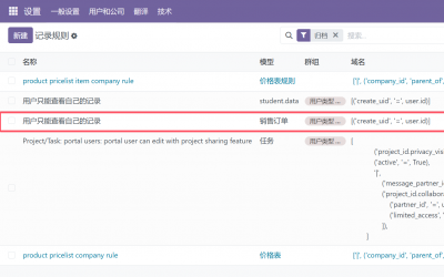 如何在Odoo 18中创建记录规则Rule
